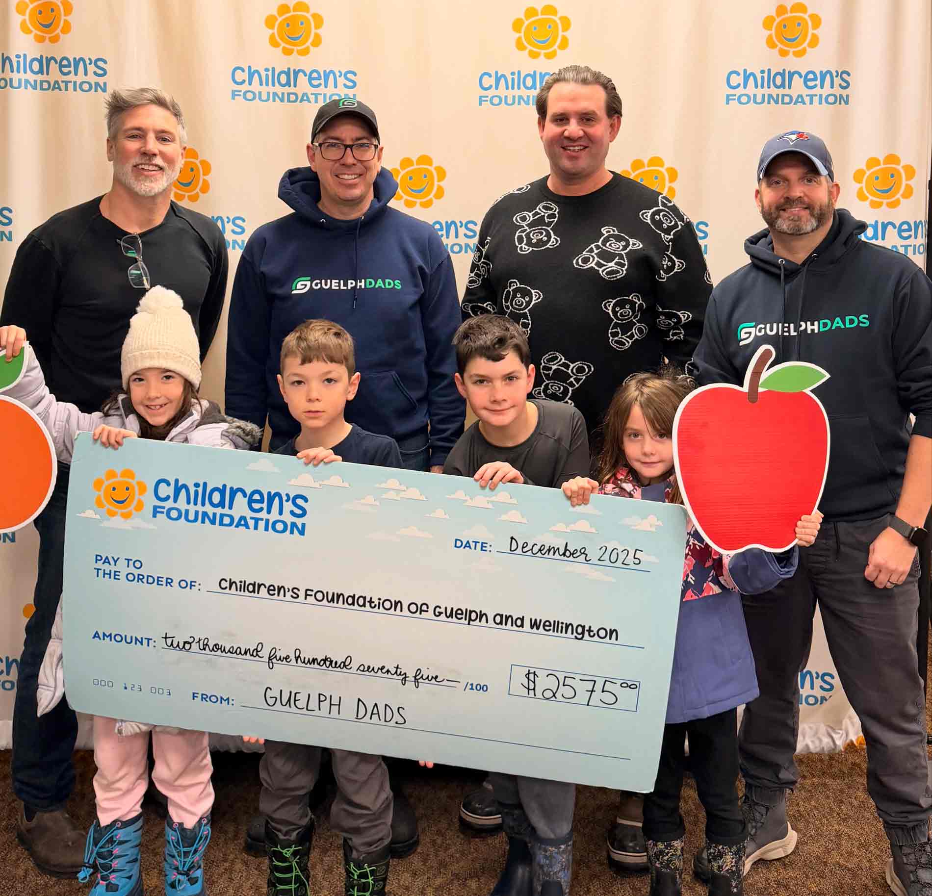 Guelph Dads give back: $2,575 donation helps feed children