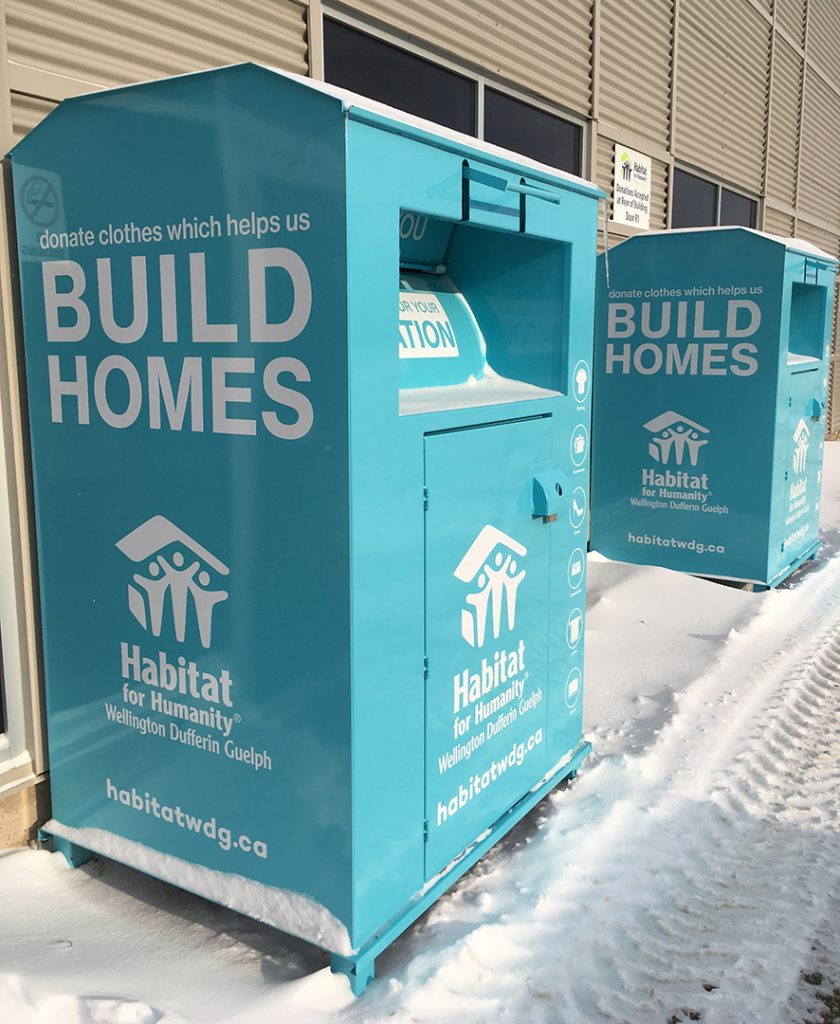 Habitat for Humanity ReStores get donation bins in Fergus, Guelph and