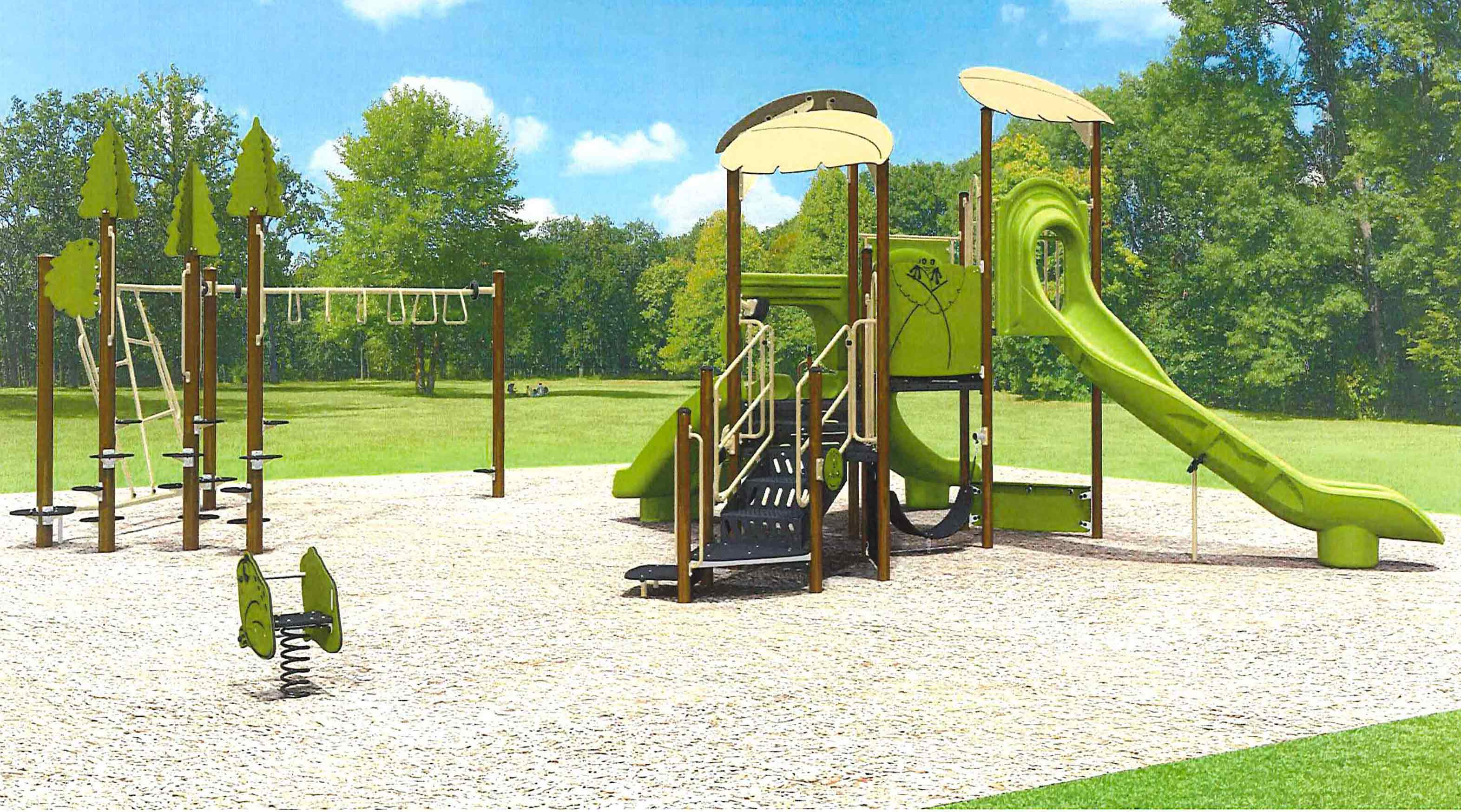 Three parks in Fergus to receive new playground equipment.