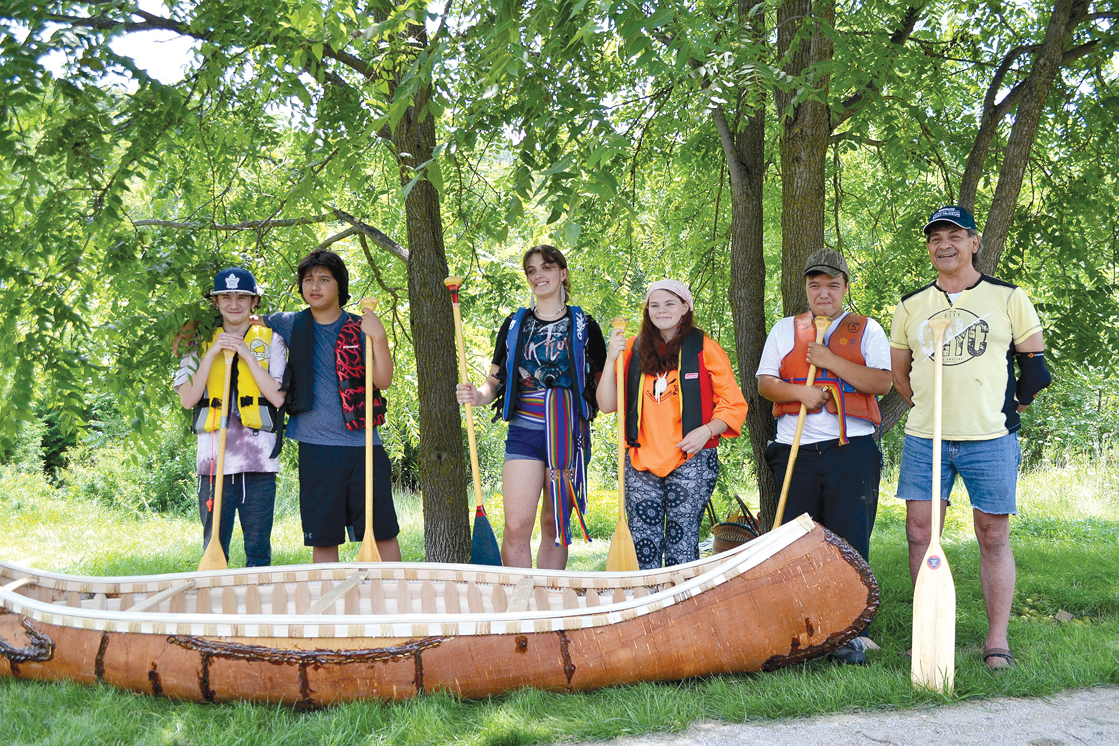 Students from UGDSB learn to build a canoe from scratch