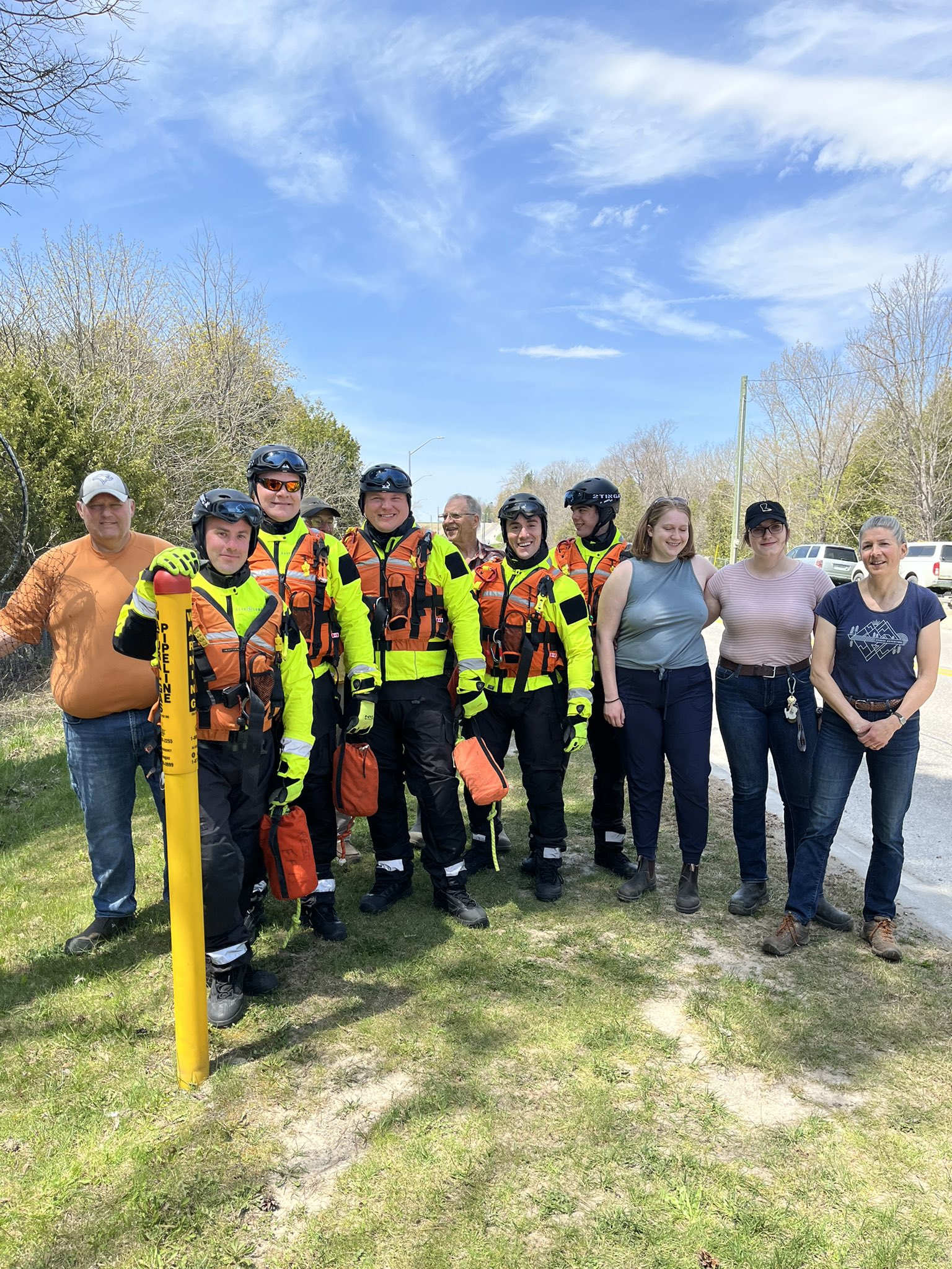 Centre Wellington fire department rescues swan near Tooth of Time